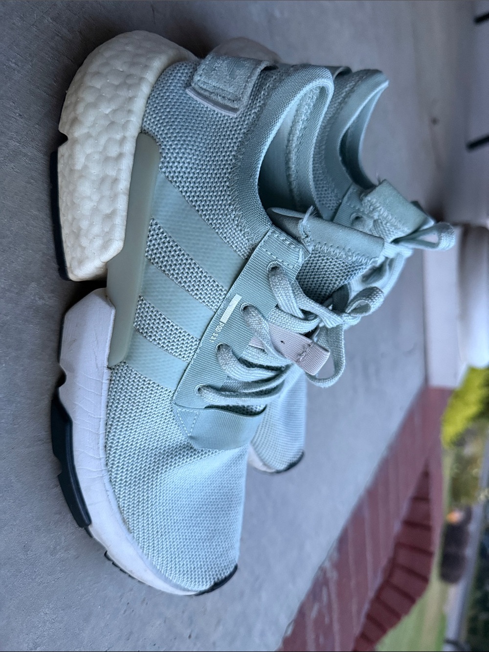 adidas Women's Mint Green Knit Runner Sneakers